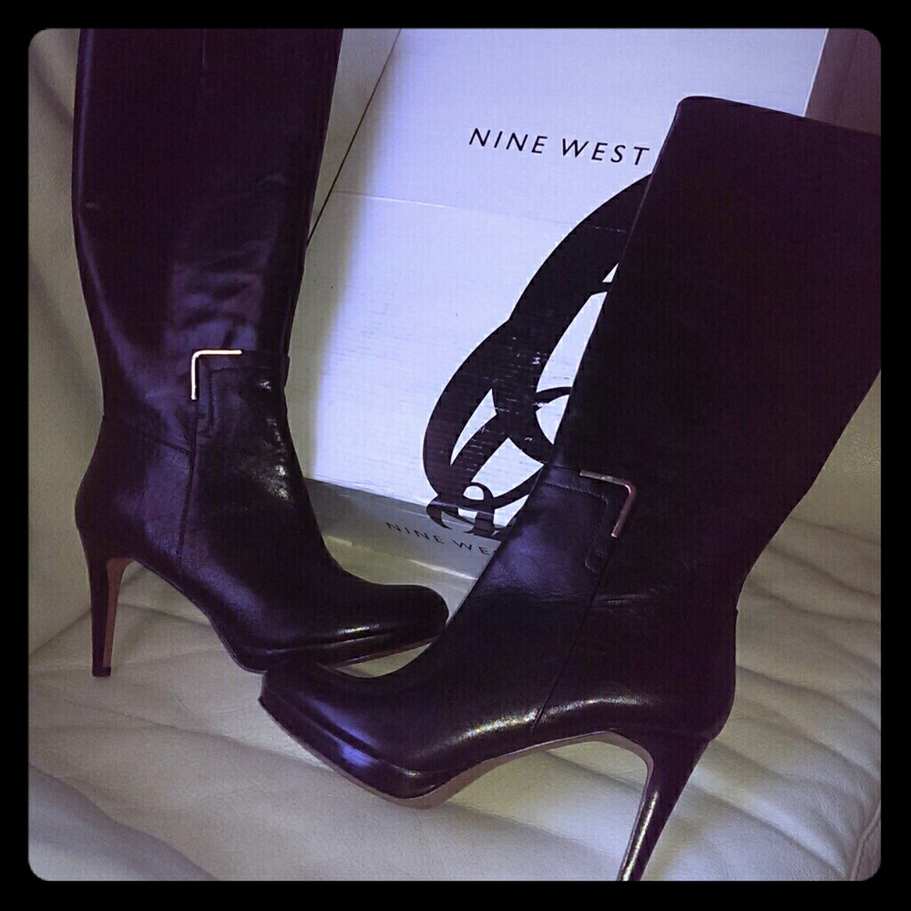Nine West Knee High Boots 8 1/2 New